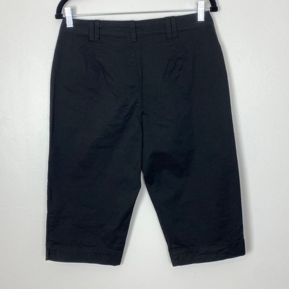 White Stag Capris Womens 10 Black Front Pockets Split Hem Body Stretch Office - Picture 3 of 11